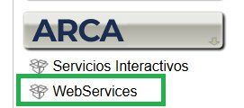 Opción WebServices