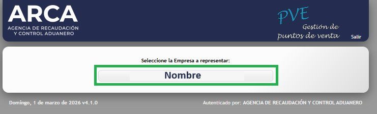 Selección de la empresa a representar
